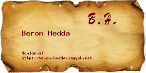 Beron Hedda névjegykártya